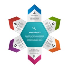 Infographic design organization chart template.