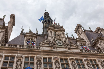 Fototapeta na wymiar City hall of the XIX century. Paris 