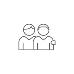 friends 2 men outline icon. Elements of friendship line icon. Signs, symbols and vectors can be used for web, logo, mobile app, UI, UX