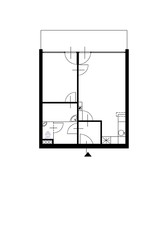 2d floor plan. Black&white floor plan. Floorplan