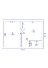 2d floor plan. Black&white floor plan. Floorplan
