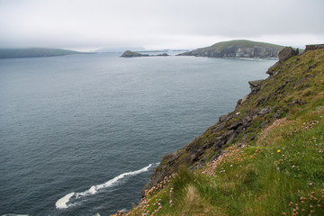 Fototapeta na wymiar Landscape in Ireland. Ocean view. Ring of Kerry