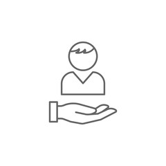 support hand friendship outline icon. Elements of friendship line icon. Signs, symbols and vectors can be used for web, logo, mobile app, UI, UX