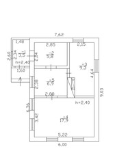 2d floor plan. Black&white floor plan. Floorplan