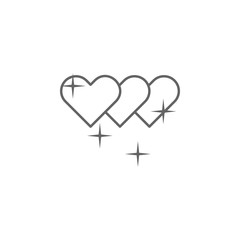 love hearts friendship outline icon. Elements of friendship line icon. Signs, symbols and vectors can be used for web, logo, mobile app, UI, UX