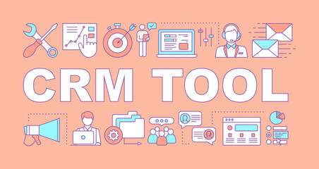 CRM tool word concepts banner