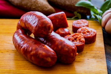 Chickpea dish on wooden background