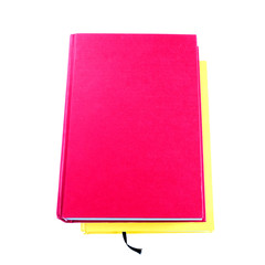 Fototapeta premium The concept of manufacturing books, paper products. Bright book with a copy of the text space .