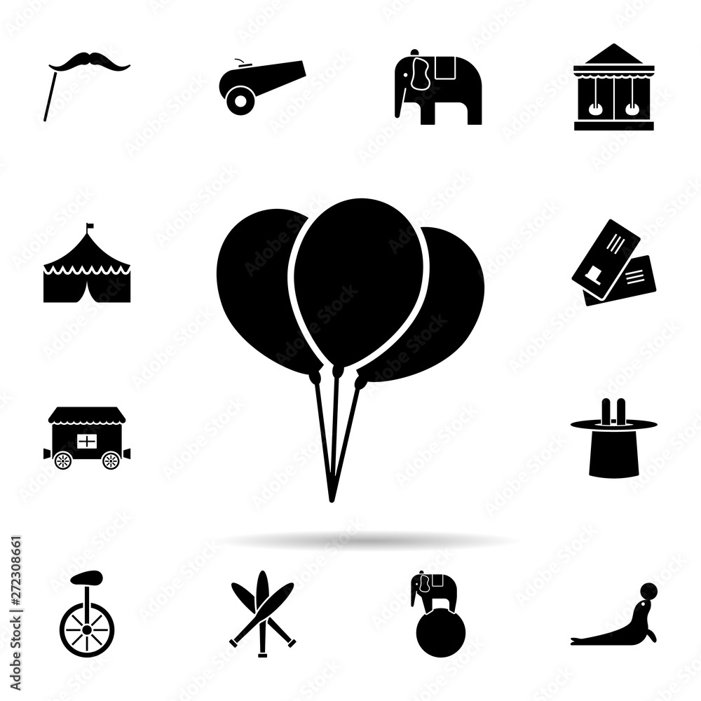 Aufkleber balloons icon. universal set of circus for website design and development, app development