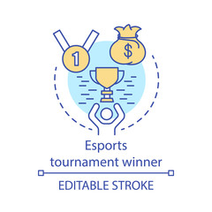 Esports tournament winner concept icon