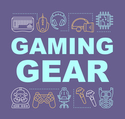 Gaming gear word concepts banner