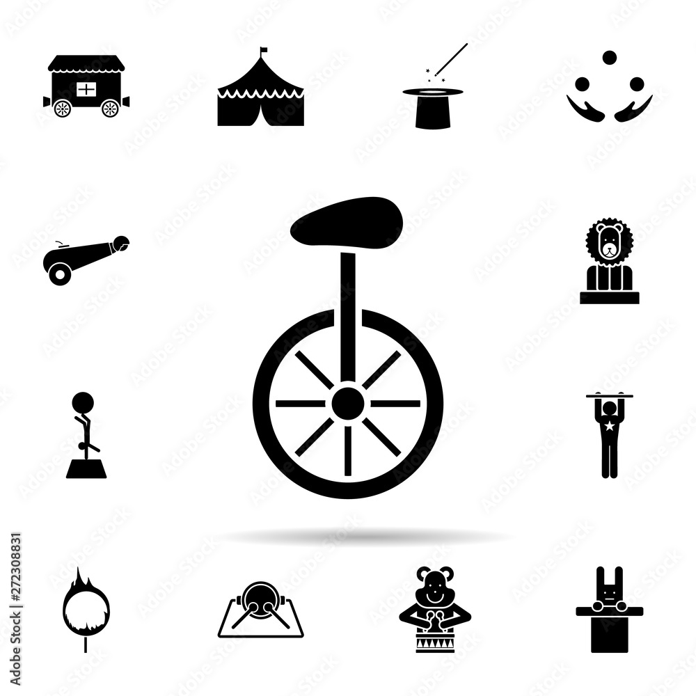 Aufkleber unicycle icon. universal set of circus for website design and development, app development