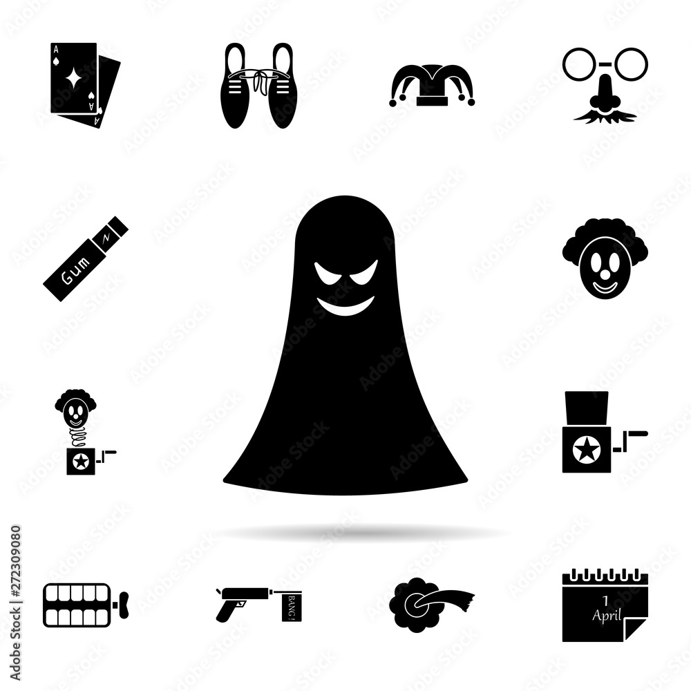 Poster ghost icon. universal set of day of jokes for website design and development, app development
