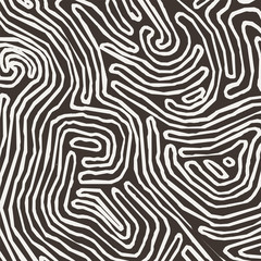Obraz premium Vector monochrome pattern, curved lines, black and white grunge background