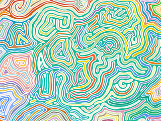 Vector color pattern, curved lines, black and white grunge background