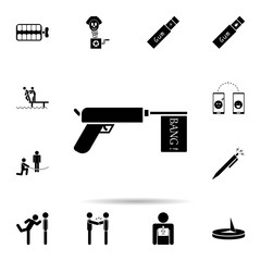 Fototapeta premium Pistol flag icon. Universal set of day of jokes for website design and development, app development