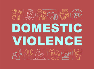 Domestic violence word concepts banner