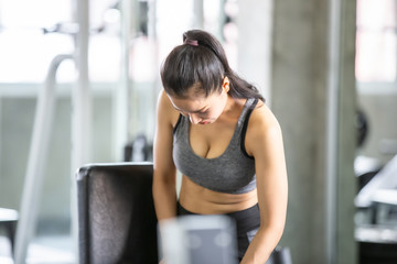 Women exercising in the gym