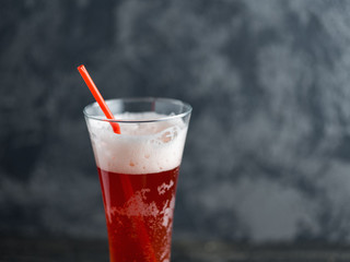 Cherry craft beer ale in a glass