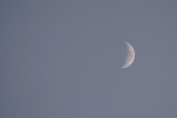 Obraz na płótnie Canvas Crescent moon in the evening sky. Concept - an evening of memories