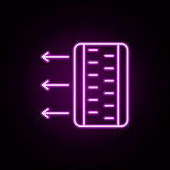 heating floor, heating system neon icon. Elements of water, boiler, thermos, gas, solar set. Simple icon for websites, web design, mobile app, info graphics