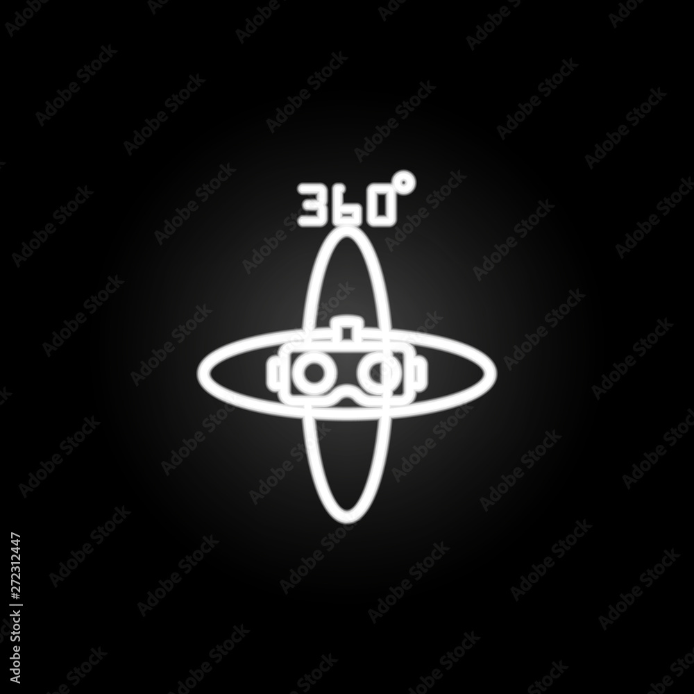 Poster virtual reality glasses neon icon. elements of virtual reality set. simple icon for websites, web de