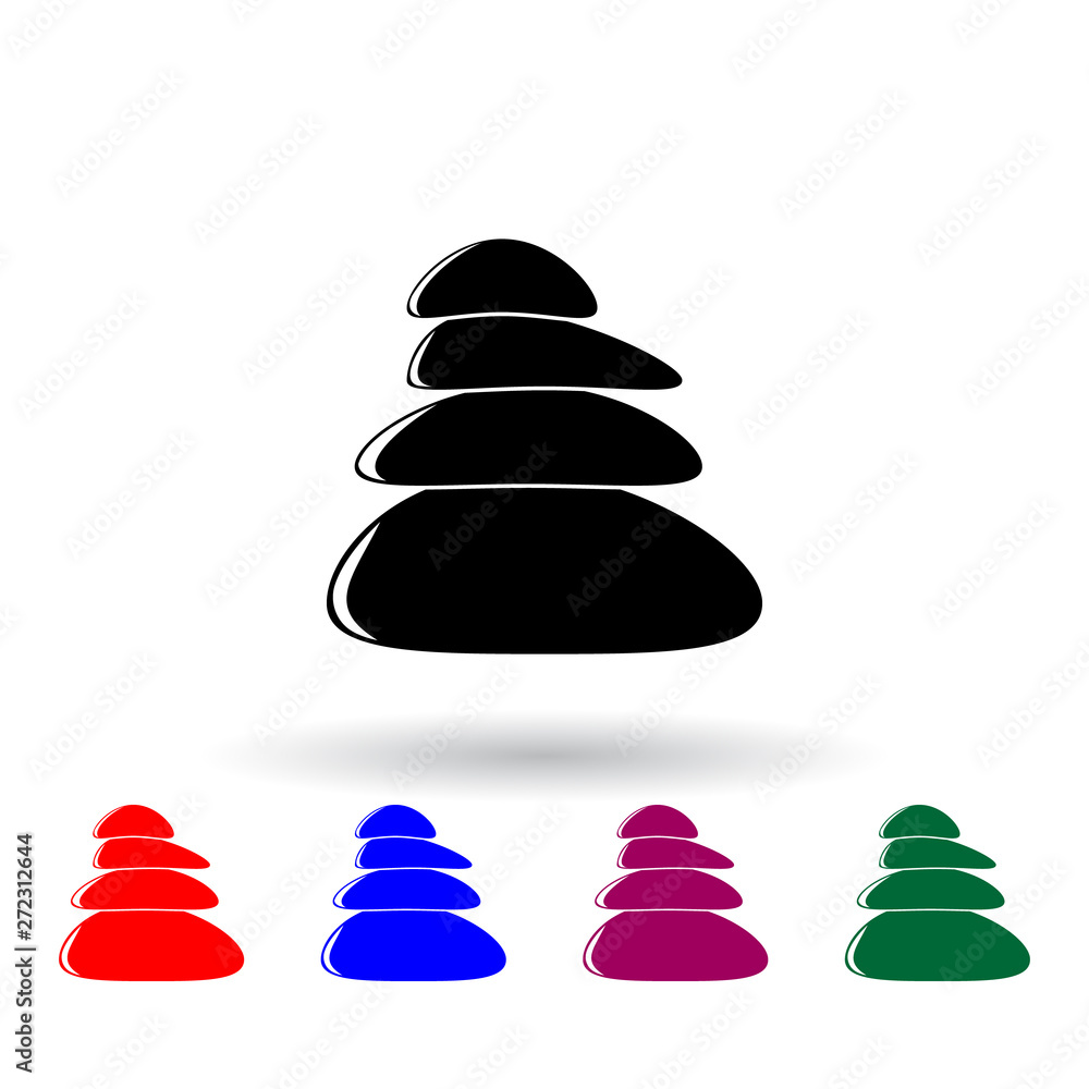 Poster stones in the spa illustration multi color icon. elements of spa set. simple icon for websites, web 