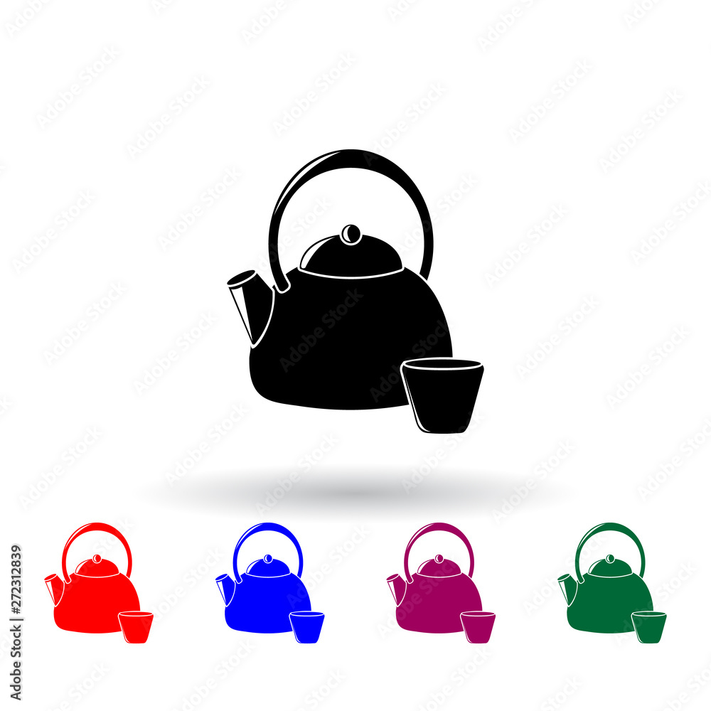 Poster tea illustration multi color icon. elements of spa set. simple icon for websites, web design, mobile