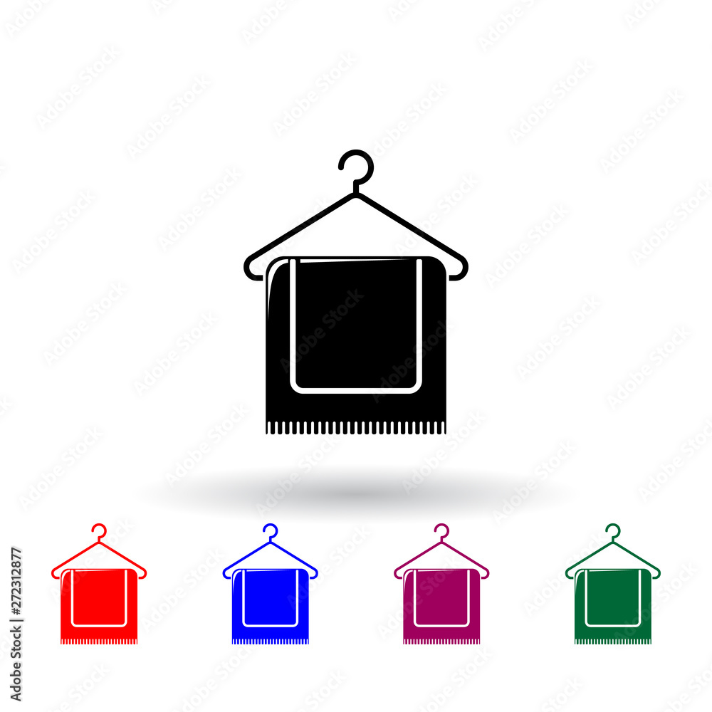 Aufkleber towel on a hanger illustration multi color icon. elements of spa set. simple icon for websites, web 