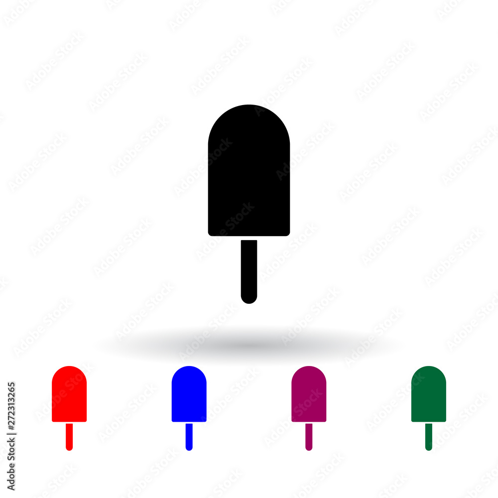 Poster ice cream multi color icon. elements of ice cream set. simple icon for websites, web design, mobile 