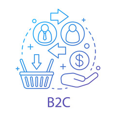 B2C concept icon