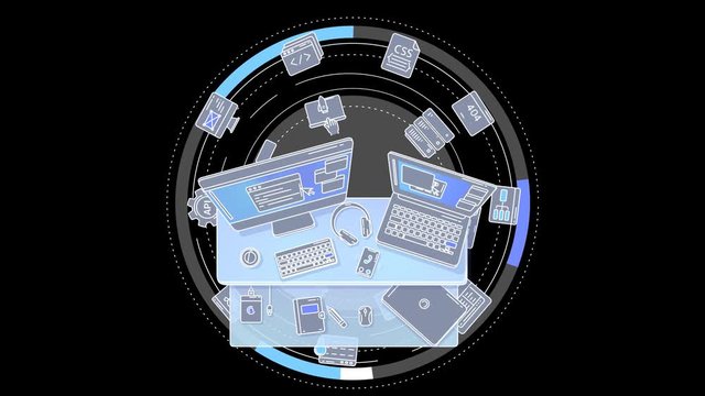 Web Developer promo animation on alpha chanel