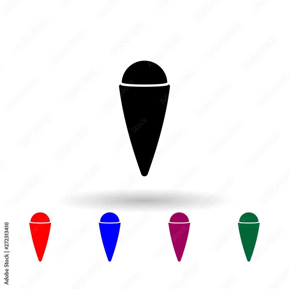 Aufkleber ice cream in a waffle horn multi color icon. elements of ice cream set. simple icon for websites, we