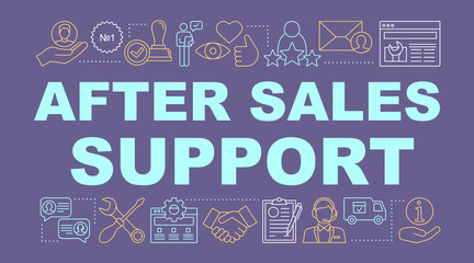 After sales support word concepts banner