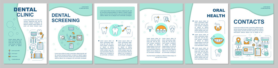 Dental clinic brochure template layout
