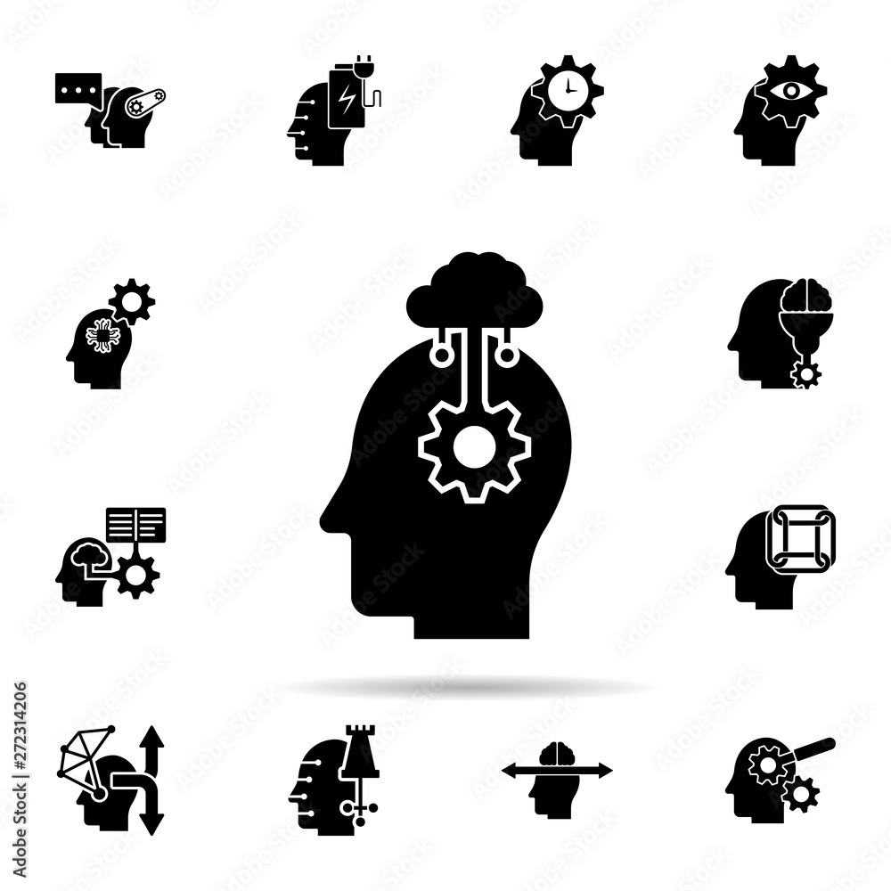 Poster idea in mind icon. universal set of human mind for website design and development, app development