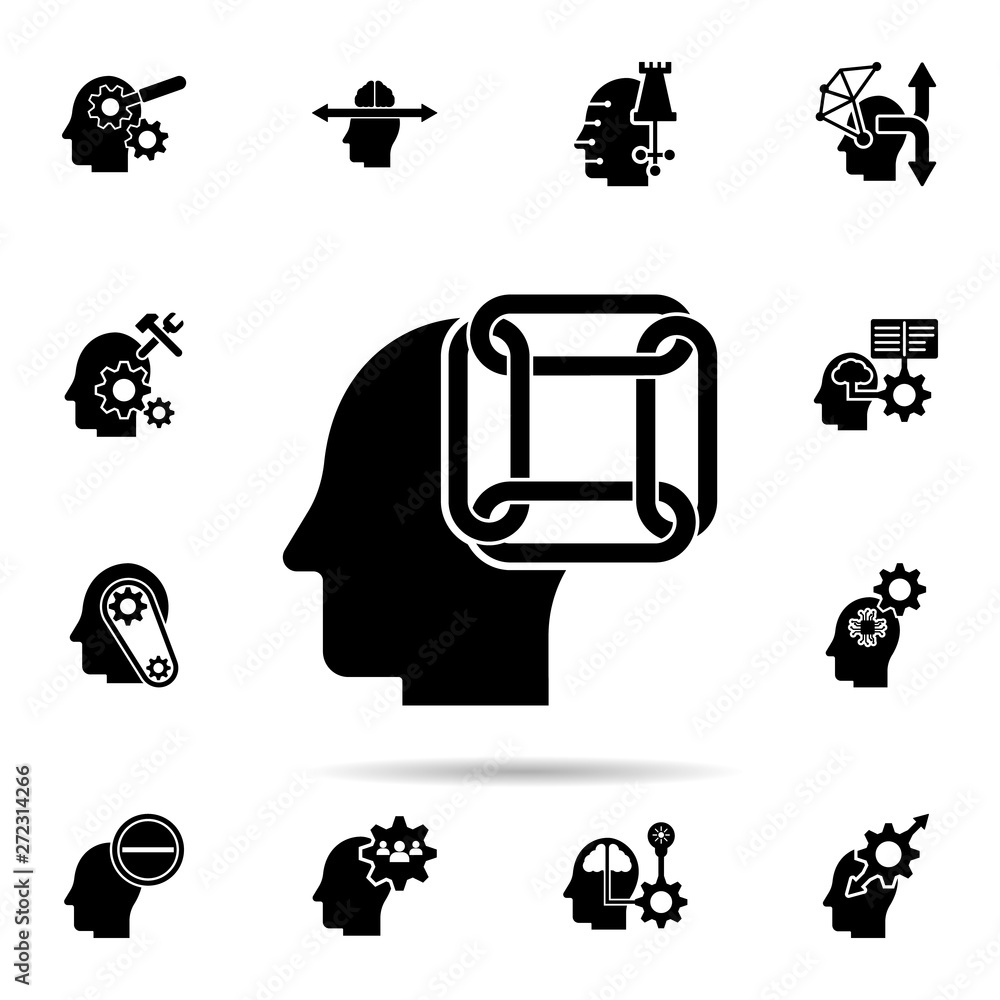 Poster harmony in mind icon. universal set of human mind for website design and development, app developmen