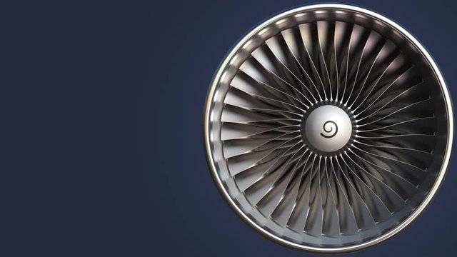 Rotating blades of turbine, loopable motion background