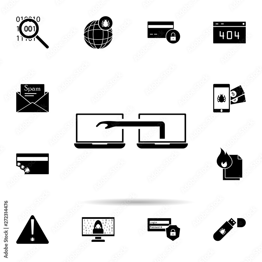 Poster steal digital information icon. universal set of hacker for website design and development, app deve