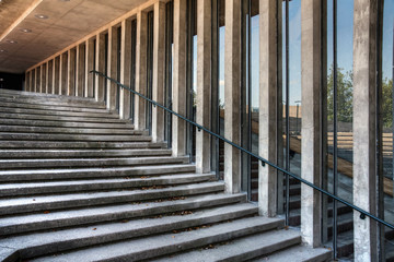 Stairway and windows of building