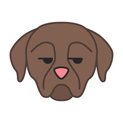 Rottweiler cute kawaii vector character