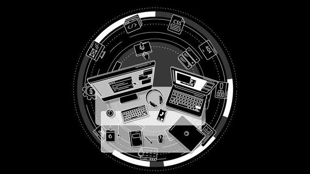 Web Developer promo animation on alpha chanel