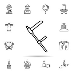 Fototapeta premium funeral, reaper icon. Universal set of funeral for website design and development, app development