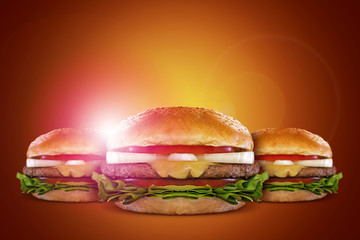 appetizing hamburger illustration