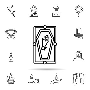 funeral, coffin icon. Universal set of funeral for website design and development, app development
