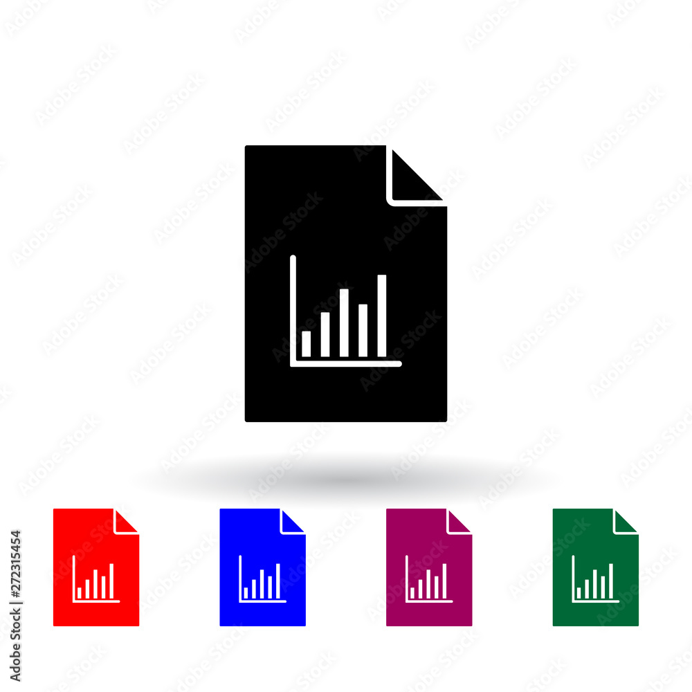 Poster schedule on document multi color icon. elements of file and documents set. simple icon for websites,