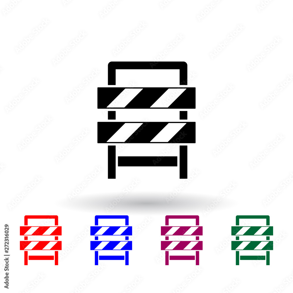 Poster road sign multi color icon. elements of engineering set. simple icon for websites, web design, mobil
