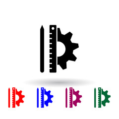 Engineer tools multi color icon. Elements of engineering set. Simple icon for websites, web design, mobile app, info graphics