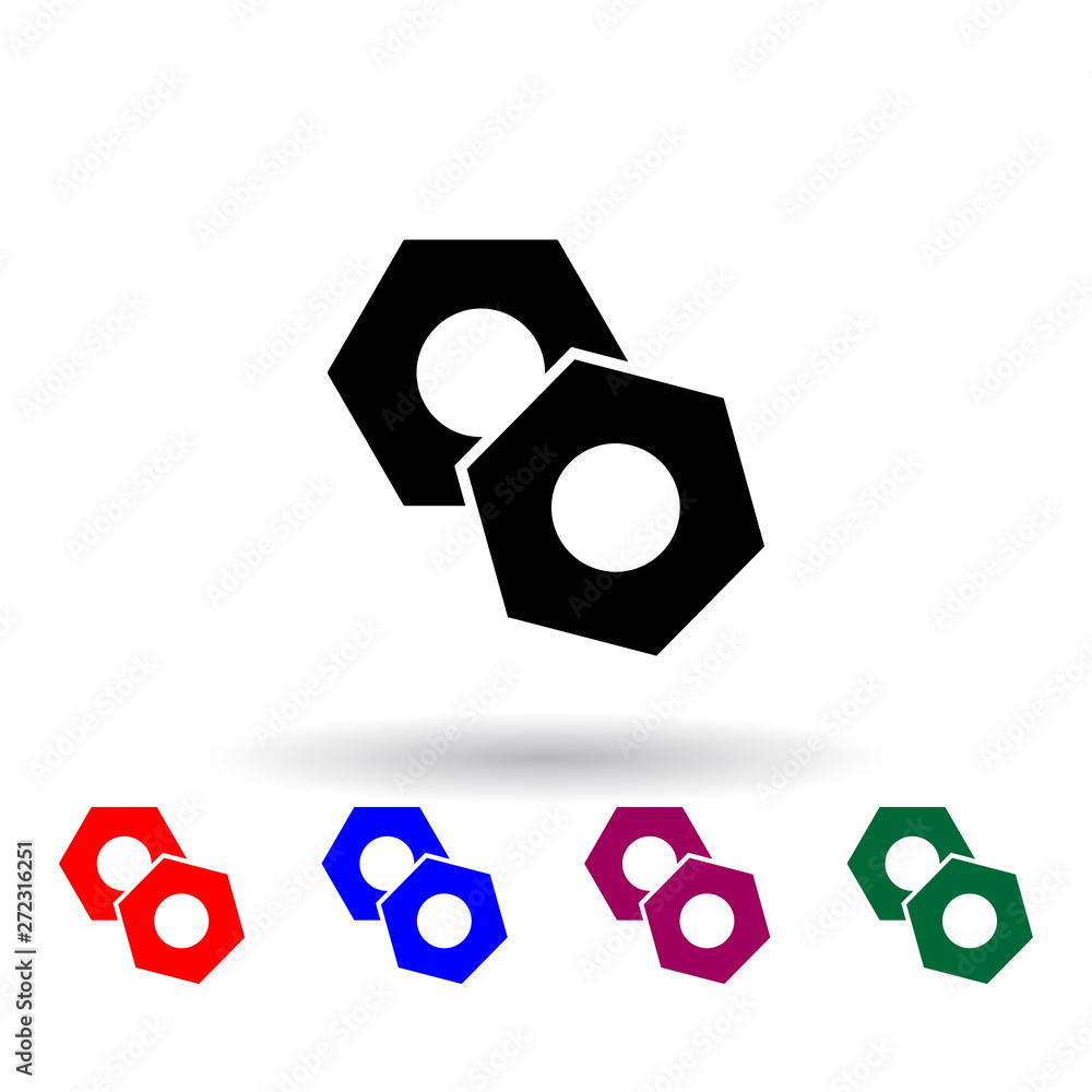 Poster bolts multi color icon. elements of engineering set. simple icon for websites, web design, mobile ap