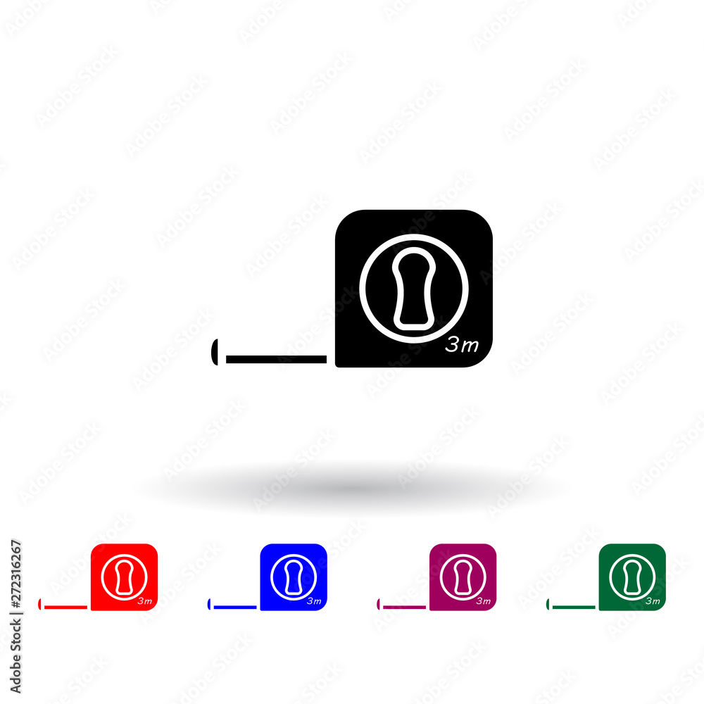 Aufkleber construction roulette multi color icon. elements of engineering set. simple icon for websites, web d